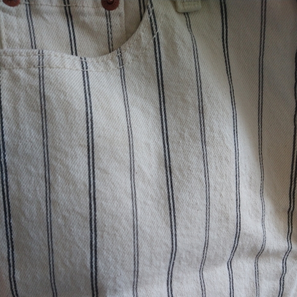 Abercrombie & Fitch Simone High Rise Slim Size 25/0 White with Navy Blue Stripes - Picture 3 of 5